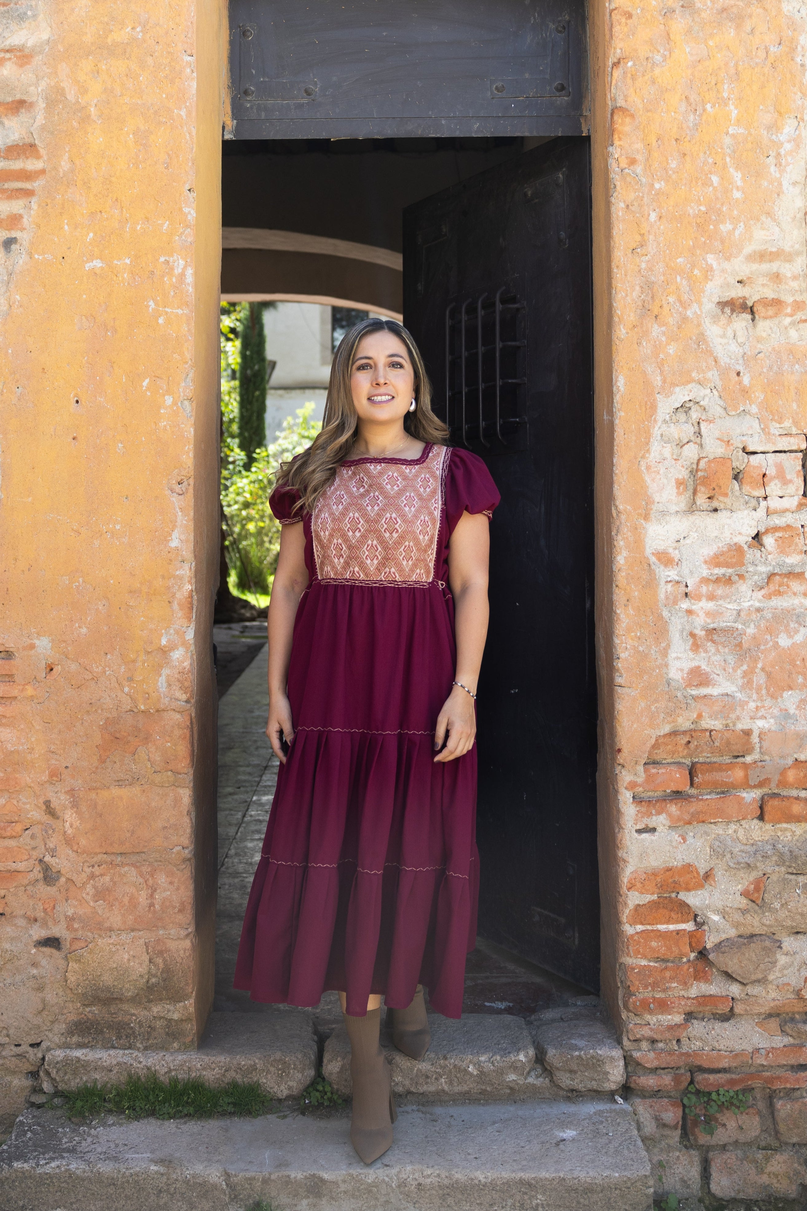 Vestido Atardecer - Vestido artesanal, telar de cintura de Chiapas