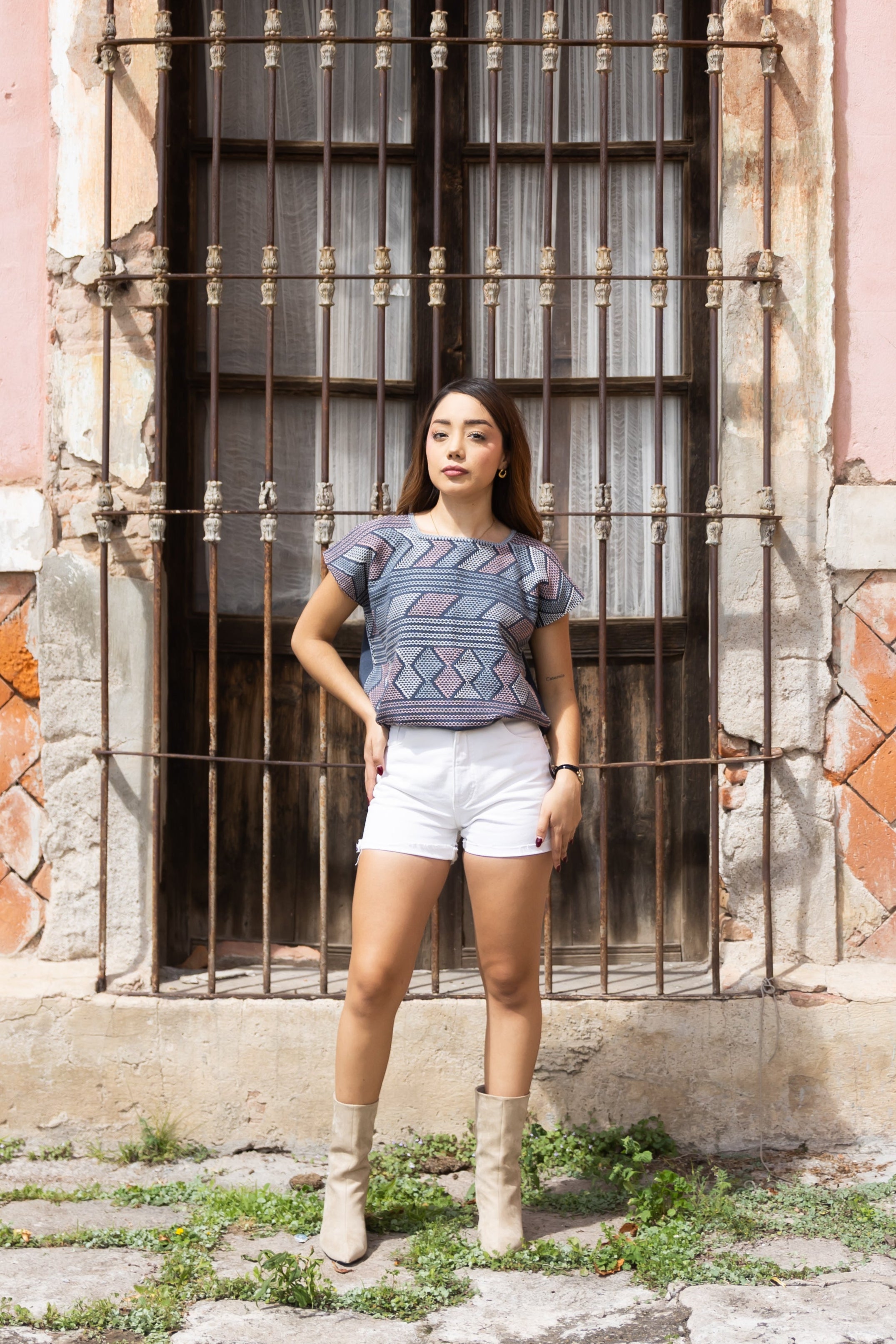 Huipil Niebla - Huipil artesanal, telar de cintura de Chiapas