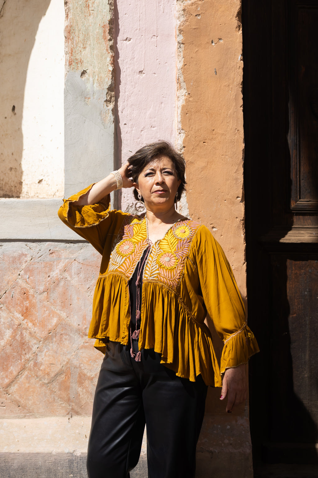 Blusa Ocaso - Blusa artesanal, telar de cintura de Chiapas