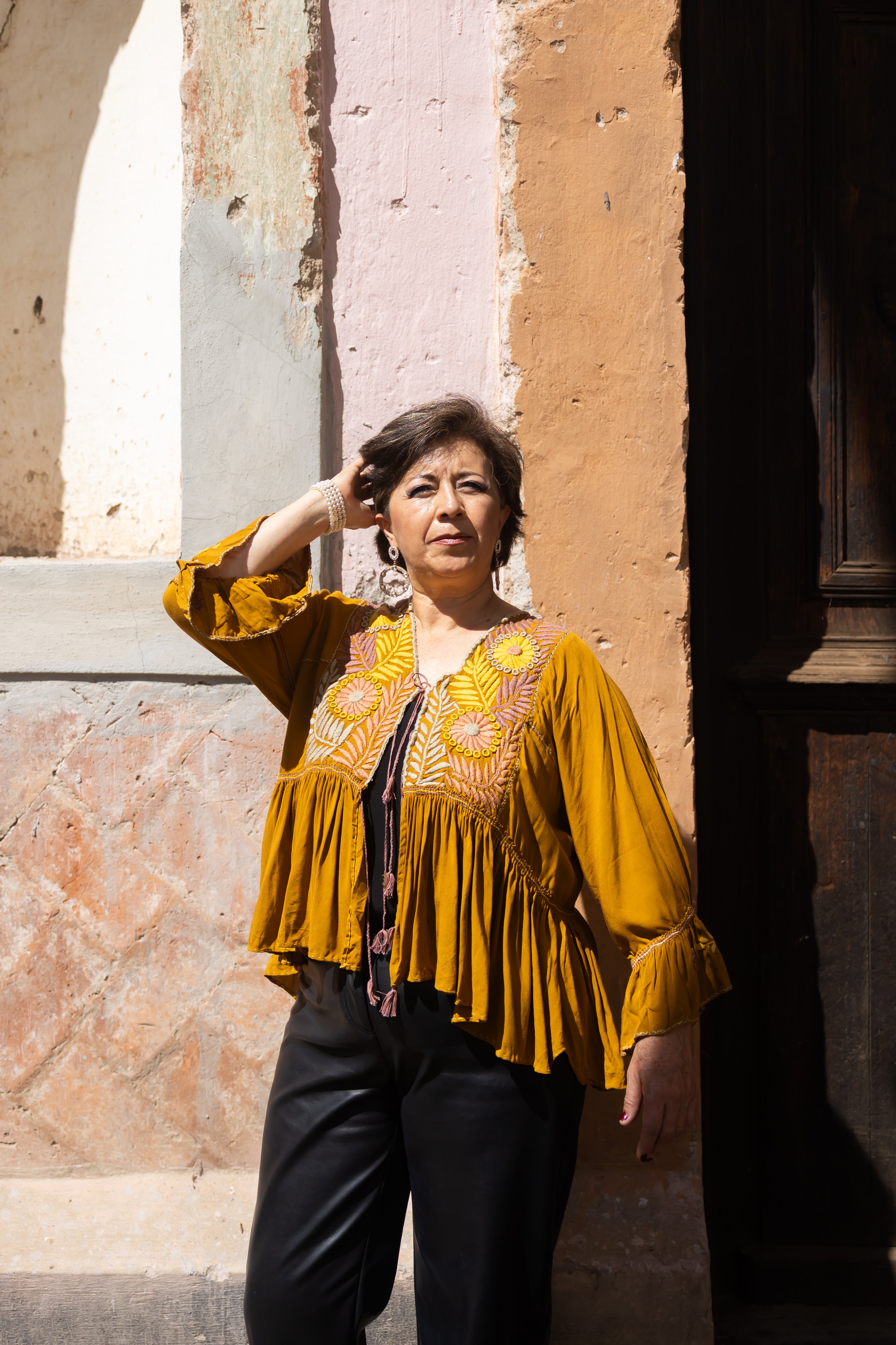 Blusa Ocaso - Blusa artesanal, telar de cintura de Chiapas
